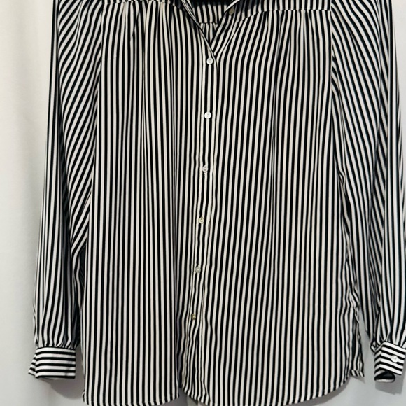 H&M Black and White Striped Blouse - Picture 1 of 3
